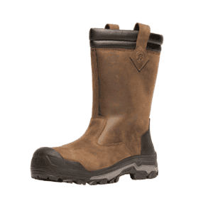 Comfortabele leren buitenlaarzen voor outdoor activiteiten en werkzekerheid.