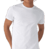 Spierloze witte t-shirt voor heren op maat gemaakt voor buitenactiviteiten.