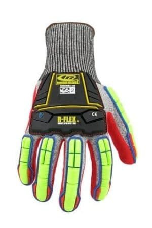 Robuuste skihandschoen met B-Flex technologie en kleurrijk ontwerp voor outdoor activiteiten.