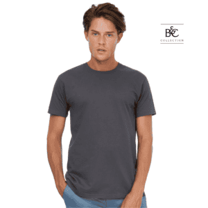 Gescheurde mannen t-shirt in grijs met ronde hals, casual en comfortabel.