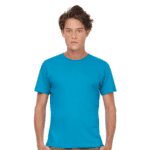T-shirt in heldere blauwe kleur voor casual buitenactiviteiten.