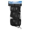 Knee, elbow en pols beschermers set in mesh zak voor skateboarding en buitensporten.