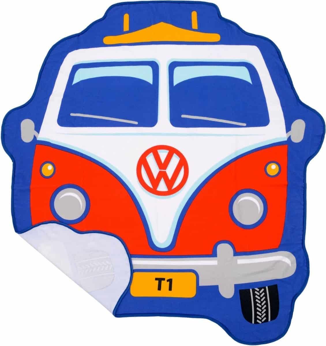 Koude luchtbel in de vorm van een retro Volkswagen bus met T1 op de nummerplaat.
