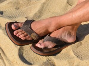 Sandalen voor buiten op het strand, comfortabel en duurzaam.