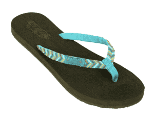 Flip-flops met blauwe banden voor comfort en casual buitenactiviteiten.