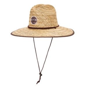 Cool Shoe Corp. strohoed HAT BROWN – unisex zomerse hoed van gevlochten stro, 58 cm universele pasvorm