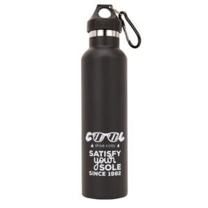 Cool Shoe Corp. Cool Bottle 750 ml zwart – dubbelwandige aluminium drinkfles met mat zwarte afwerking