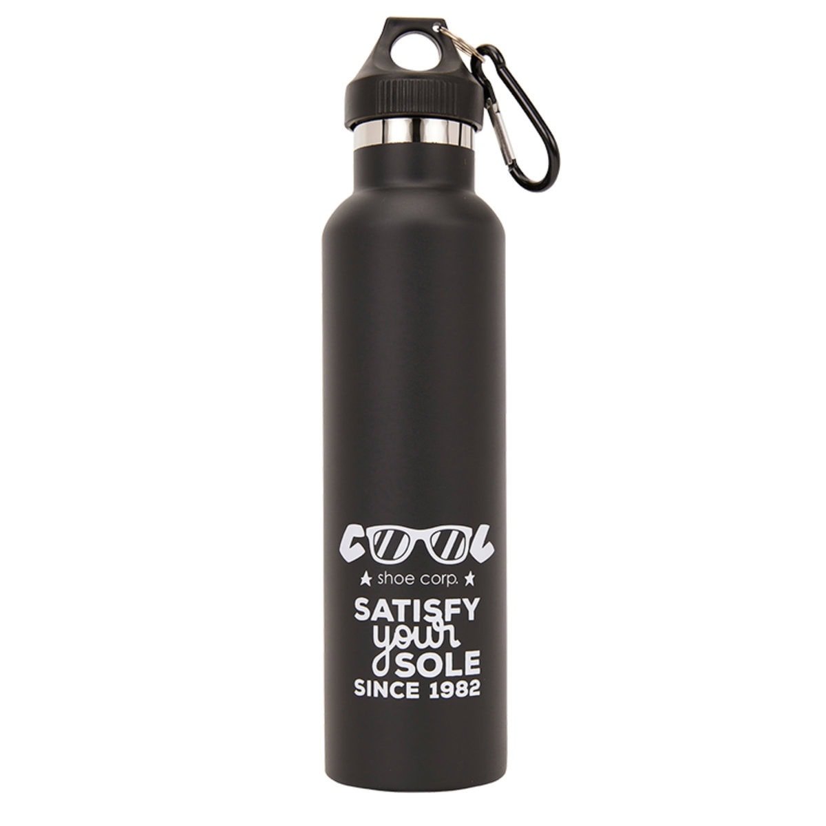 Cool Shoe Corp. Cool Bottle 750 ml zwart – dubbelwandige aluminium drinkfles met mat zwarte afwerking