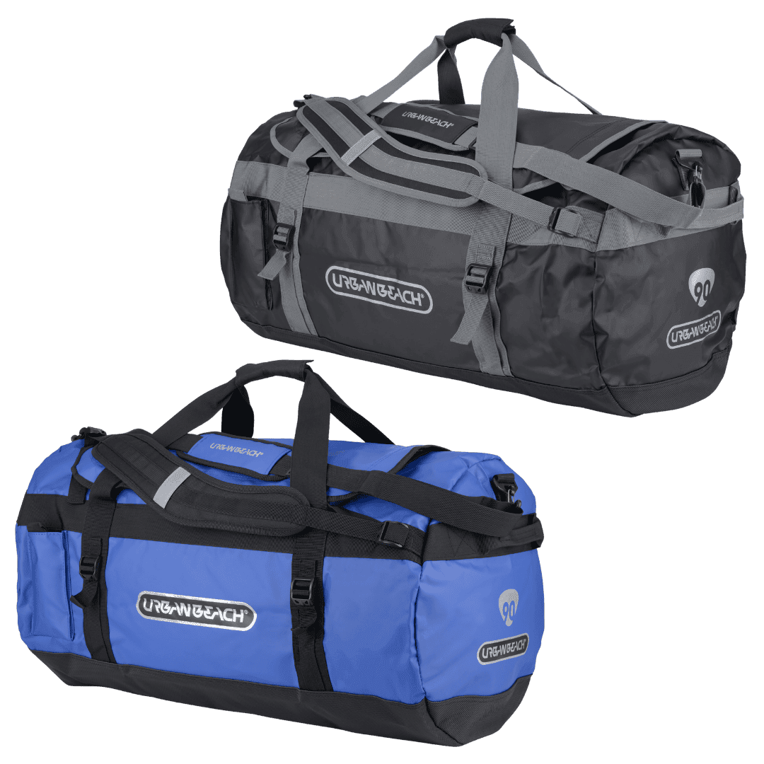 Robuuste sporttas met meerdere vakken voor skateboards en outdoor gear.