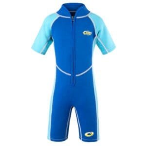 Zwemshort voor kinderen in blauw met Osprey logo, ideaal voor buitenzwemmen en watersport.