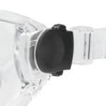 Glaswaterfles met klikdop, ideaal voor outdoor activiteiten en sport.