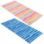 Smaller image of a water-related beach towel with shark print in blue and white.