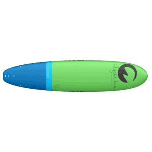 Kleurige schuimrubberen surfplank voor buitenactiviteiten en watersporten.