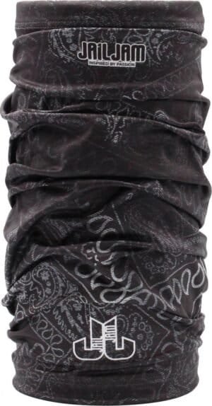 Multifunctioneel nek- en gezichtssjaal met bandana-achtige print, ideaal voor buitensporten en recreatie.