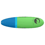 Kwaliteit skateboard met groene en blauwe print, ideaal voor buitenplezier en skateboarden.