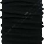 Zwarte multifunctionele snood voor winter en outdooractiviteiten.