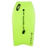 Schwimmhilfe met leash in fluorescerend geel, ideaal voor watersport en recreatie.