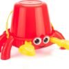 Leuk kinderstrandwagen met rood en geel ontwerp, perfect voor buitenplezier.