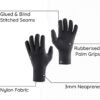Kniekousen van neopreen en nylon met rubberen palm grips en gestikte naden voor buitengebruik.