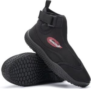 Sleehandschoenen voor buiten, zwart met logo, comfortabele grip en bescherming.
