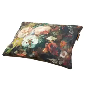 Hoogwaardige kussen met bloemenprint voor buiten en binnengebruik.