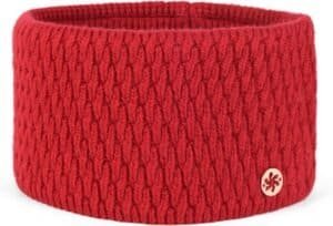 Sjaal of nekwarmer in rood, warm en stijlvol voor buitengebruik.