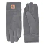 Stijlvolle grijze handschoenen voor buiten, warm en comfortabel.