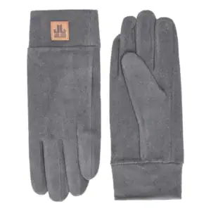 Stijlvolle grijze handschoenen voor buiten, warm en comfortabel.