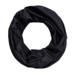 Rond zwarte skatebandana voor buitenactiviteiten en sport.