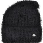 Paulownia Blacks Beanie muts, zwart, heerlijk warm en modieus.