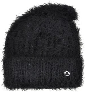 Paulownia Blacks Beanie muts, zwart, heerlijk warm en modieus.