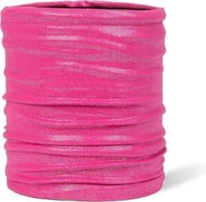 Klittenband voor outdoor sport en activiteiten in fel roze, flexibel en ademend materiaal.
