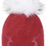 Festelijke kersttrui met rendieren en glitterdetails voor de feestdagen.
