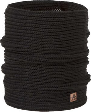 Warm snowboarding neckwarmer in black, ideal for winter outdoor sports.