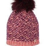 Gevilgaren gebreide muts met pompom, geschikt voor koude woden.