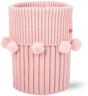Knuffelige roze opbergmand met pompons, ideaal voor speelgoed en accessoires.