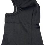 Zwart gezichtsmasker voor outdoor sportactiviteiten.