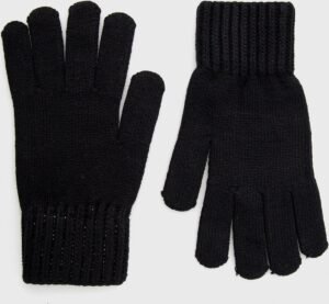 Warmtegevoerde zwarte winterhandschoenen voor buitengebruik.