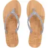 Houten slippers met striped banden, comfortabel en stijlvol voor buiten.