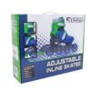 Kleurrijke verstelbare inline skates voor buiten, geschikt voor recreatief gebruik.