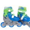 Kleurrijke kinderhockeyschaatsen met verstelbare banden en comfortabele pasvorm voor buitenplezier.