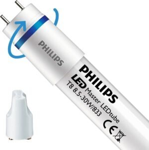 Kleine foto van LED-lichtlampen met Philips branding op een witte achtergrond.
