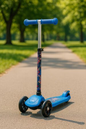 Scooter voor buiten spelen met drie wielen, ideaal voor kinderen op straat of in het park.
