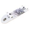 Klassieke skateboard met opvallende uil- en bosdierenillustratie, geschikt voor buitenplezier en stuntwerk.