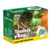 Mini-tuini en speelgoedset voor kinderen met tuinaccessoires en gereedschap.