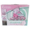 Pink kinder speed inline skates met verstelbare hallmark.