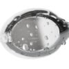 Glazen beker met bubbels en inhoud, close-up foto.
