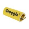 Rubberen skeelerband met geel kleur en zwart logo.