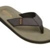 Cool Shoe Corp. Log Heren Slipper Kaki met anatomisch voetbed en gripzool