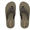 Bovenaanzicht van de Log Kaki slipper met ademende jersey band